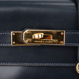 Hermès Bleu Boxcalf Kelly 32 Handbag