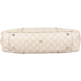 Gucci White Leather Twin GG Handbag