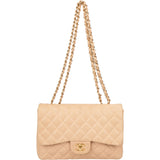 Chanel Quilted Lambskin Jumbo Single Flap Crossbody Bag