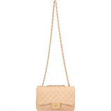 Chanel Quilted Lambskin Jumbo Single Flap Crossbody Bag