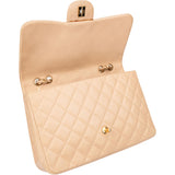 Chanel Quilted Lambskin Jumbo Single Flap Crossbody Bag