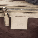 Gucci White Leather Twin GG Handbag
