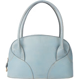 Loewe Blue Leather Bowling Handbag