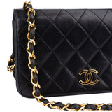 Chanel Quilted Lambskin 24K Gold Single Flap Shoulder Bag
