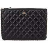 Chanel Quilted Lambskin ARCHIVE PIECE Pearl CC Clutch
