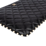 Chanel Quilted Lambskin ARCHIVE PIECE Pearl CC Clutch