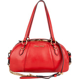Miu Miu Red Leather Bowling Shoulder Bag