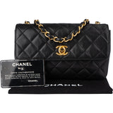 Chanel Quilted Lambskin 24K Gold Single Flap Crossbody Bag