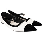 Chanel Bicolor Satin CC Mary Jane Ballerinas (37C)