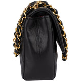 Chanel Quilted Lambskin 24K Gold Single Flap Crossbody Bag