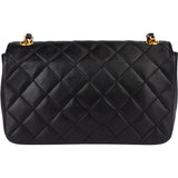 Chanel Quilted Lambskin 24K Gold Single Flap Crossbody Bag