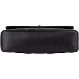 Chanel Quilted Lambskin 24K Gold Single Flap Crossbody Bag