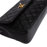 Chanel Quilted Lambskin 24K Gold Single Flap Crossbody Bag