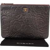 Chanel Leather Floral Mini Clutch