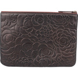 Chanel Leather Floral Mini Clutch