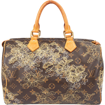 Louis Vuitton Limited Dentelle Monogram Speedy 30 Handbag