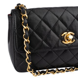 Chanel Quilted Lambskin 24K Gold Single Flap Crossbody Bag