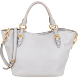 Miu Miu Grey Leather City Handbag