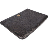 Chanel Leather Floral Mini Clutch