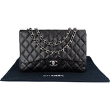 Chanel Quilted Lambskin Jumbo Single Flap Crossbody Bag