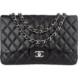 Chanel Quilted Lambskin Jumbo Single Flap Crossbody Bag