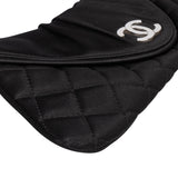 Chanel Palladium CC Satin Halfmoon Clutch