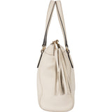 Gucci White Leather GG Soho Handbag