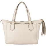 Gucci White Leather GG Soho Handbag