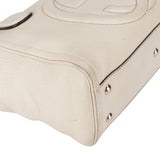 Gucci White Leather GG Soho Handbag