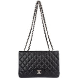 Chanel Quilted Lambskin Jumbo Single Flap Crossbody Bag