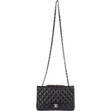 Chanel Quilted Lambskin Jumbo Single Flap Crossbody Bag