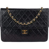 Chanel Quilted Lambskin 24K Gold Single Flap Shoulder Bag
