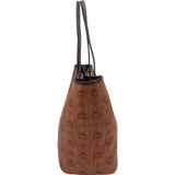 MCM Monogram Visetos Leather Liz Reversible Shopper Shoulder Bag