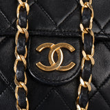 Chanel Quilted Lambskin 24K Gold Single Flap Shoulder Bag
