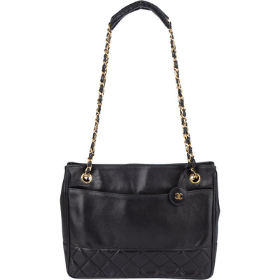 Chanel Quilted Lambskin CC Shoulder Bag - vintageandkickz