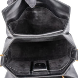 Gucci Black Leather Bamboo Turnlock Shoulder Bag