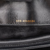 Gucci Black Leather Bamboo Turnlock Shoulder Bag