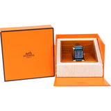 Hermès Silver Tone Heure H Women Watch HH1.210 Blue