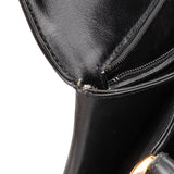 Gucci Black Leather Bamboo Turnlock Shoulder Bag