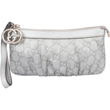 Gucci Silver GG Monogram Clutch