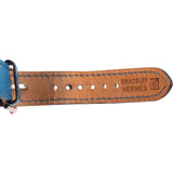 Hermès Silver Tone Heure H Women Watch HH1.210 Blue