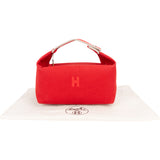 Hermès Rouge Cotton Bride A Brac Bag