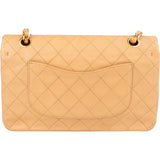 Chanel Quilted Lambskin 24K Gold Medium Double Flap Crossbody Bag