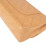 Chanel Quilted Lambskin 24K Gold Medium Double Flap Crossbody Bag