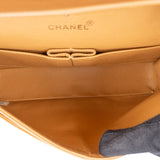 Chanel Quilted Lambskin 24K Gold Medium Double Flap Crossbody Bag