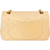 Chanel Quilted Lambskin 24K Gold Small Double Flap Crossbody Bag