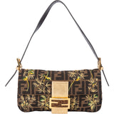 Fendi Limited Embroidered Monogram Baguette Shoulder Bag