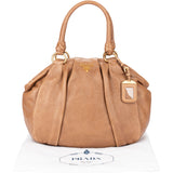 Prada Brown Leather Vitello Handbag