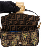 Fendi Limited Embroidered Monogram Baguette Shoulder Bag