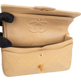 Chanel Quilted Lambskin 24K Gold Small Double Flap Crossbody Bag